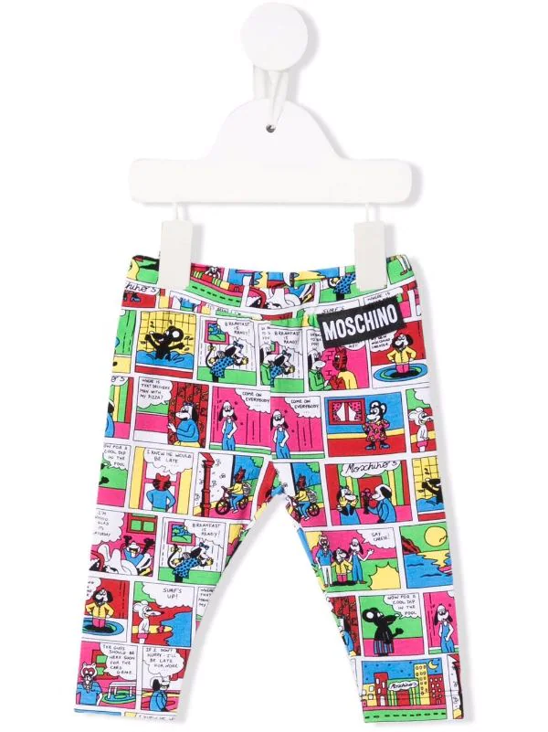 ( Nouvelle Collection ) Moschino Kids Legging à Imprimé Graphique All-over 83256 MULTICOLOR 3 ( Nouvelle Collection ) Moschino Kids Legging à Imprimé Graphique All-over 83256 MULTICOLOR