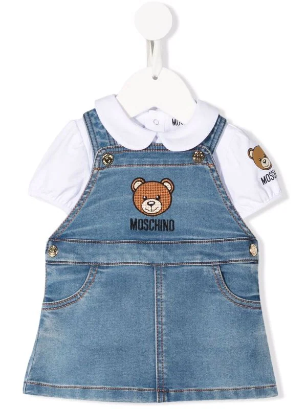 ( Nouvelle Collection ) Moschino Kids Robe En Jean à Motif Teddy Bear Enfant 3 ( Nouvelle Collection ) Moschino Kids Robe En Jean à Motif Teddy Bear Enfant