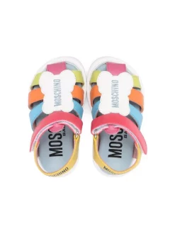 ( Nouvelle Collection ) Moschino Kids Sandales à Bride Logo Enfant -Moschino Kids Soldes Boutique 17709428 37155044 600