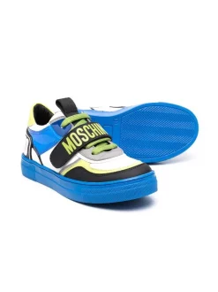 ( Nouvelle Collection ) Moschino Kids BIANCO NERO WHITE/BLACK/LIGHT GREEN/INDIGO/GREY Baskets Colour Block à Logo Imprimé Enfant 6 ( Nouvelle Collection ) Moschino Kids BIANCO NERO WHITE/BLACK/LIGHT GREEN/INDIGO/GREY Baskets Colour Block à Logo Imprimé Enfant -Moschino Kids Soldes Boutique 17723473 37156531 600