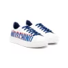 ( Nouvelle Collection ) Moschino Kids WHITE/BLUE-RED PRINT Baskets à Logo Imprimé Enfant -Moschino Kids Soldes Boutique 17725085 39586737 600