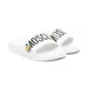 ( Nouvelle Collection ) Moschino Kids Claquettes à Logo Imprimé BIANCO NERO