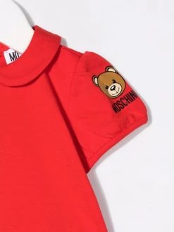 ( Nouvelle Collection ) Moschino Kids '50109' BLUE RED Ensemble Haut-salopette à Logo Brodé Enfant -Moschino Kids Soldes Boutique 17791995 38352730 600