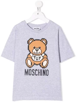 ( Nouvelle Collection ) Moschino Kids T-shirt à Imprimé Toy Bear 60926 GREY