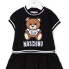 ( Nouvelle Collection ) Moschino Kids 60100 BLACK Robe à Imprimé Teddy Bear Enfant -Moschino Kids Soldes Boutique 17793339 38249274 600
