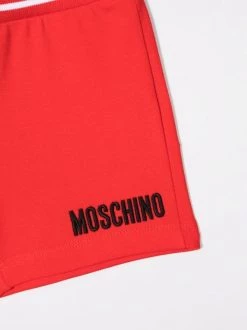( Nouvelle Collection ) Moschino Kids Short De Sport à Logo Imprimé 50109 RED -Moschino Kids Soldes Boutique 17802833 38246755 600
