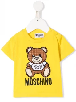 ( Nouvelle Collection ) Moschino Kids T-shirt à Imprimé Teddy Bear 51680 YELLOW