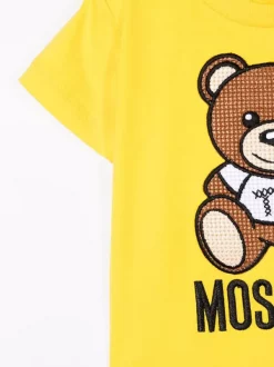 ( Nouvelle Collection ) Moschino Kids T-shirt à Imprimé Teddy Bear 51680 YELLOW -Moschino Kids Soldes Boutique 17803288 38486336 600