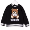 ( Nouvelle Collection ) Moschino Kids Sweat à Logo Brodé '60100' BLACK -Moschino Kids Soldes Boutique 17804181 38352849 600