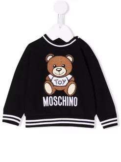( Nouvelle Collection ) Moschino Kids Sweat à Logo Brodé '60100' BLACK