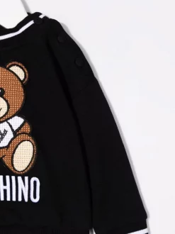 ( Nouvelle Collection ) Moschino Kids Sweat à Logo Brodé '60100' BLACK -Moschino Kids Soldes Boutique 17804181 38353228 600