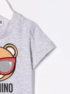 ( Nouvelle Collection ) Moschino Kids '60926' GREY T-shirt à Logo Imprimé Enfant -Moschino Kids Soldes Boutique 17805109 38353757 600