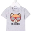 ( Nouvelle Collection ) Moschino Kids '60926' GREY T-shirt à Logo Imprimé Enfant -Moschino Kids Soldes Boutique 17805109 38353770 600