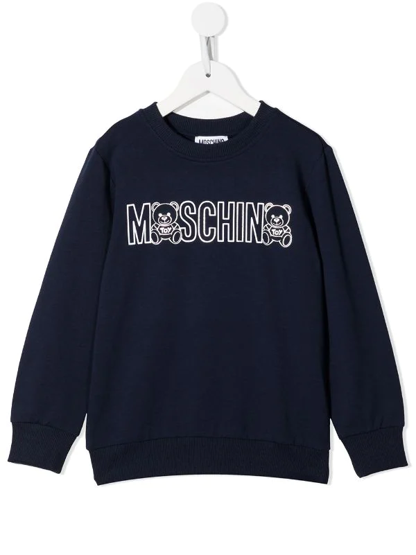 ( Nouvelle Collection ) Moschino Kids Sweat à Logo Imprimé 40016 NAVY 3 ( Nouvelle Collection ) Moschino Kids Sweat à Logo Imprimé 40016 NAVY
