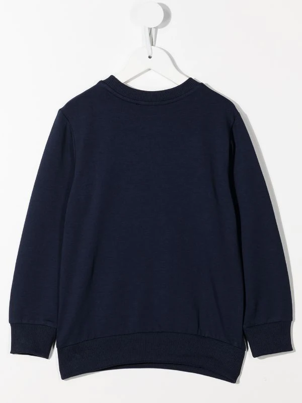 ( Nouvelle Collection ) Moschino Kids Sweat à Logo Imprimé 40016 NAVY 4 ( Nouvelle Collection ) Moschino Kids Sweat à Logo Imprimé 40016 NAVY – Image 2