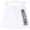 ( Nouvelle Collection ) Moschino Kids Jupe à Logo Imprimé 10101 WHITE -Moschino Kids Soldes Boutique 17850994 37784540 600