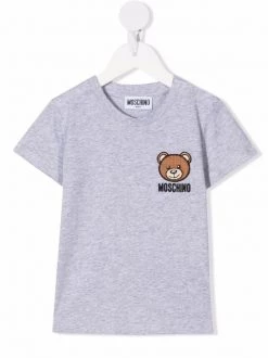 ( Nouvelle Collection ) Moschino Kids 60926 GRIGIO CHIARO T-shirt à Motif Teddy Bear Enfant