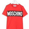 ( Nouvelle Collection ) Moschino Kids T-shirt à Logo Imprimé 50109 RED -Moschino Kids Soldes Boutique 17869650 38162060 600
