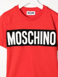 ( Nouvelle Collection ) Moschino Kids T-shirt à Logo Imprimé 50109 RED -Moschino Kids Soldes Boutique 17869650 38162064 600
