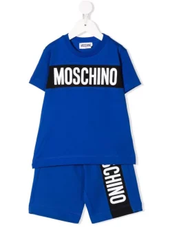 ( Nouvelle Collection ) Moschino Kids Ensemble Haut-short à Logo Imprimé Enfant