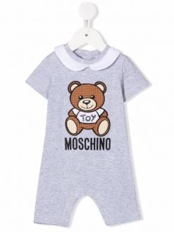 ( Nouvelle Collection ) Moschino Kids 60926 GRIGIO Pyjama à Logo Brodé Enfant