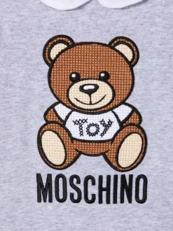 ( Nouvelle Collection ) Moschino Kids 60926 GRIGIO Pyjama à Logo Brodé Enfant -Moschino Kids Soldes Boutique 17897204 37807719 600