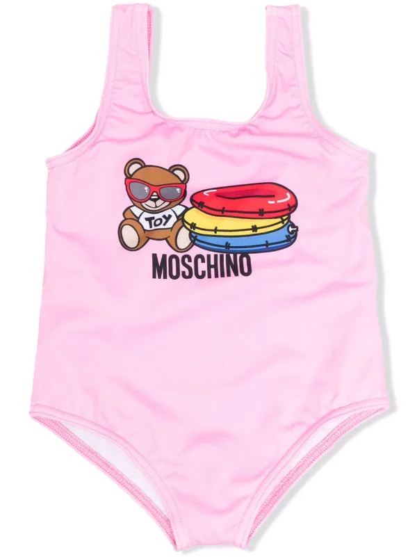 ( Nouvelle Collection ) Moschino Kids Maillot De Bain à Logo Imprimé 50206 ROSA 3 ( Nouvelle Collection ) Moschino Kids Maillot De Bain à Logo Imprimé 50206 ROSA