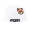 ( Nouvelle Collection ) Moschino Kids 10101 BIANCO Bonnet à Motif Teddy Bear Enfant -Moschino Kids Soldes Boutique 17900949 38059190 600
