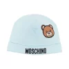( Nouvelle Collection ) Moschino Kids 40304 Blu Bonnet à Motif Teddy Bear Enfant -Moschino Kids Soldes Boutique 17900952 38060207 600