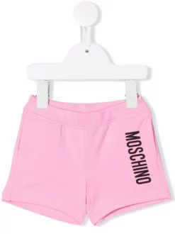 ( Nouvelle Collection ) Moschino Kids Short à Logo Imprimé 50206 ROSA