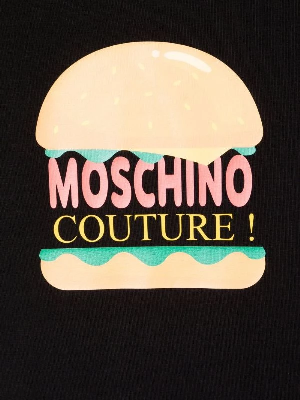 ( Nouvelle Collection ) Moschino Kids 60100 NERO Robe à Logo Hamburger Imprimé Enfant 5 ( Nouvelle Collection ) Moschino Kids 60100 NERO Robe à Logo Hamburger Imprimé Enfant – Image 3