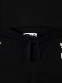 ( Nouvelle Collection ) Moschino Kids 60100 NERO Survêtement En Coton Enfant -Moschino Kids Soldes Boutique 17904831 37778761 600