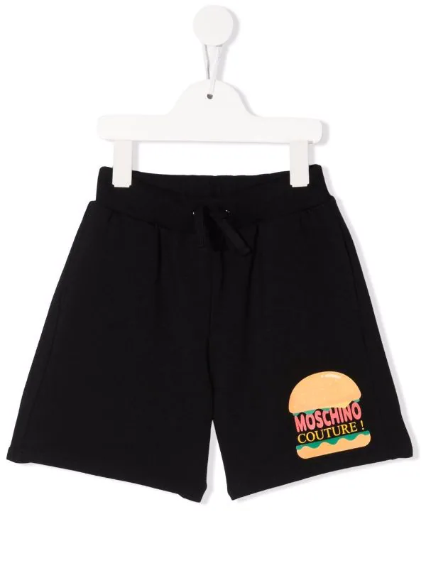 ( Nouvelle Collection ) Moschino Kids 60100 NERO Short De Jogging à Logo Hamburger Enfant 3 ( Nouvelle Collection ) Moschino Kids 60100 NERO Short De Jogging à Logo Hamburger Enfant