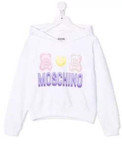 ( Nouvelle Collection ) Moschino Kids Hoodie à Imprimé Teddy Bear Enfant