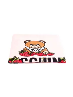( Nouvelle Collection ) Moschino Kids 50209 SUGAR ROSE Serviette De Bain à Imprimé Ourson Enfant