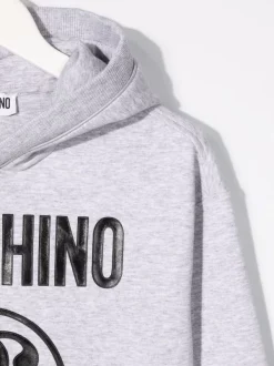 ( Nouvelle Collection ) Moschino Kids 60926 GRIGIO Hoodie à Logo Imprimé Enfant -Moschino Kids Soldes Boutique 17915408 37899542 600