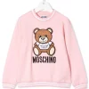 ( Nouvelle Collection ) Moschino Kids Sweat à Imprimé Teddy Bear 50209 ROSA -Moschino Kids Soldes Boutique 17915419 37878692 600