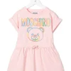 ( Nouvelle Collection ) Moschino Kids Robe à Motif Teddy Bear Brodé 50209 -Moschino Kids Soldes Boutique 17917139 38504784 600