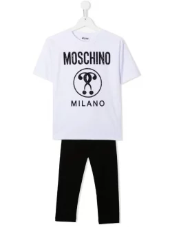 ( Nouvelle Collection ) Moschino Kids Ensemble Haut-pantalon à Logo Imprimé Enfant