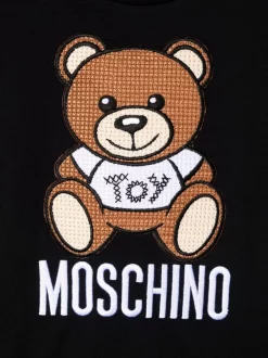 ( Nouvelle Collection ) Moschino Kids T-shirt à Imprimé Teddy Bear 60100 NERO -Moschino Kids Soldes Boutique 17917358 37879911 600