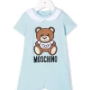 ( Nouvelle Collection ) Moschino Kids Pyjama à Logo Brodé 40304 CELESTE -Moschino Kids Soldes Boutique 17918672 37808674 600