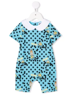 ( Nouvelle Collection ) Moschino Kids 84583 BLUE Pyjama à Imprimé Minion-Teddy Enfant