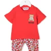 ( Nouvelle Collection ) Moschino Kids 50109 ROSSO Ensemble Haut-legging à Motif Teddy Bear Enfant -Moschino Kids Soldes Boutique 17919361 37810164 600
