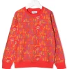 ( Nouvelle Collection ) Moschino Kids Sweat à Logo Imprimé 82804 ROSSO/ MULTICOLOR -Moschino Kids Soldes Boutique 17920160 37869367 600