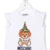 ( Nouvelle Collection ) Moschino Kids Haut Volanté à Motif Teddy 10101 BIANCO 2 ( Nouvelle Collection ) Moschino Kids Haut Volanté à Motif Teddy 10101 BIANCO -Moschino Kids Soldes Boutique 17920349 37810003 600