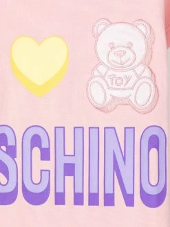 ( Nouvelle Collection ) Moschino Kids 50209 SUGAR ROSE T-shirt à Imprimé Teddy Bear Enfant -Moschino Kids Soldes Boutique 17921561 38458577 600