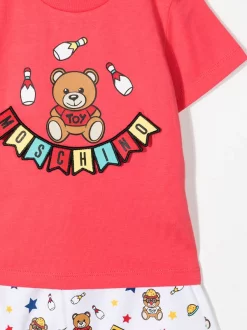 ( Nouvelle Collection ) Moschino Kids 50218 STRAWBERRY Pyjama à Motif Teddy Bear Enfant -Moschino Kids Soldes Boutique 17921578 39545593 600