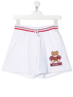 ( Nouvelle Collection ) Moschino Kids Short De Sport à Imprimé Teddy Bear Enfant