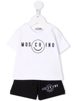 Moschino Kids Soldes Boutique 13 ( Nouvelle Collection ) Moschino Kids Survêtement En Coton à Logo Imprimé Enfant