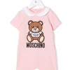 ( Nouvelle Collection ) Moschino Kids Body à Logo Brodé 50209 SUGAR ROSE -Moschino Kids Soldes Boutique 17928835 37916812 600